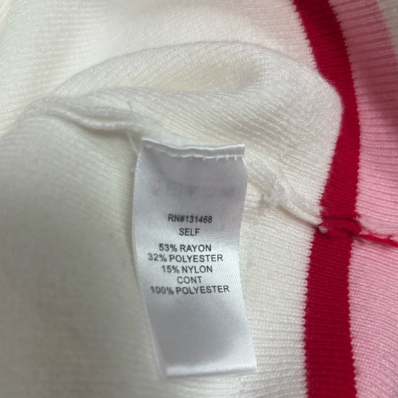 FATE Anthropologie Crew Neck White Sweater with Silky Patterned Sleeves Sz M - Picture 11 of 12